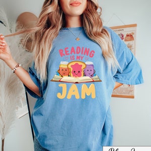 Reading Is My Jam Tshirt, Funny Book Shirt, Shirts With Sayings, Gift For Book Lover, Book Reader Shirt, Reading Tshirt, Bookworm Shirt