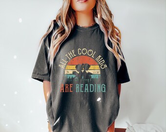 All The Cool Kids Are Reading Shirt, Reading Tshirt, English Teacher Tshirt, Shirts For Kids, Gift For Kid, Elementary School Shirt