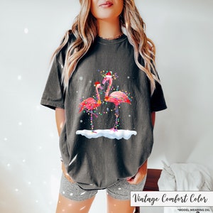 Christmas Flamingo Tshirt, Christmas Chronicles Shirt, Christmas Gift, winter Shirt, Snow Tshirt, Animal Lover Shirt, Holly Jolly Shirt