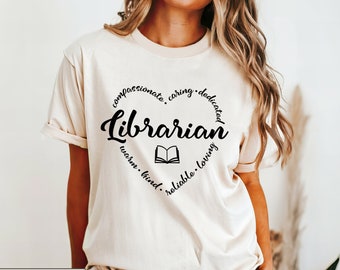 Librarian Shirt, Cute Librarian Tshirt, Gift For Librarian, Library T-shirt, Library Reading Shirt, School Librarian Gift, Book Shirt