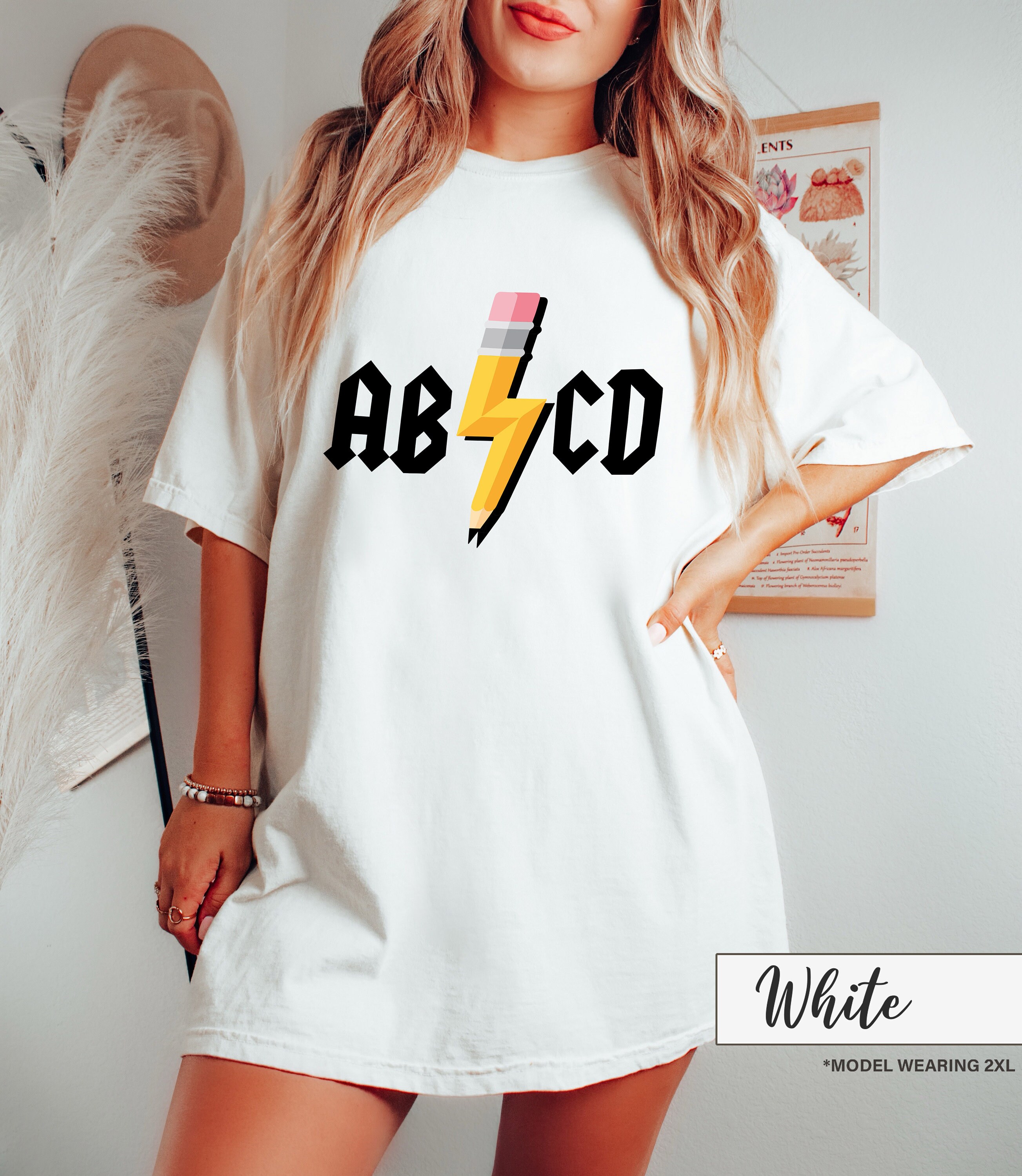 ABCD Shirt, Pencil Lightning Bolt Shirt, Back to School Shirt, ABCD ...