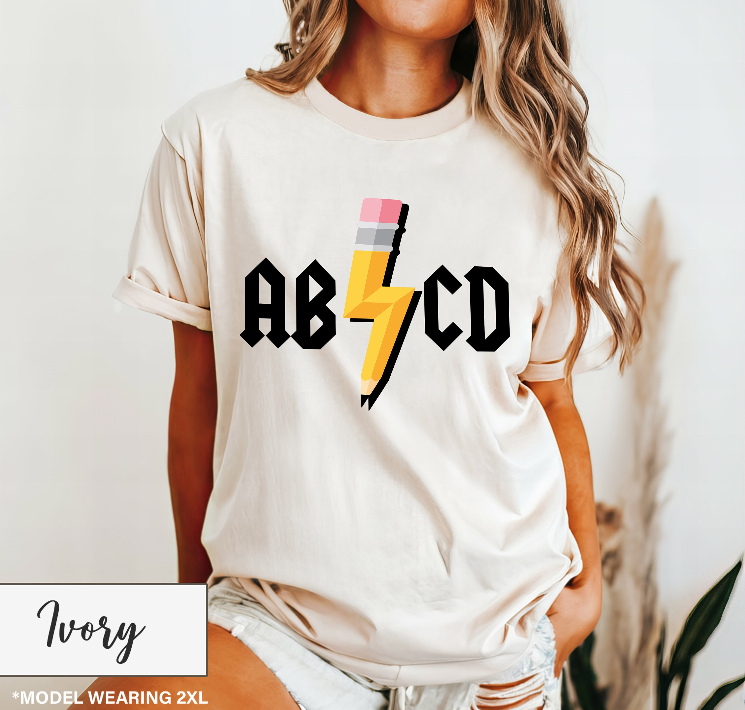 ABCD Shirt, Pencil Lightning Bolt Shirt, Back to School Shirt, ABCD ...