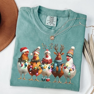 Christmas Chickens Shirt - Funny Christmas Chicken Shirt - Xmas Gift - Christmas Farm Sweatshirt - Holiday Season Shirt - Farm Lover Gift