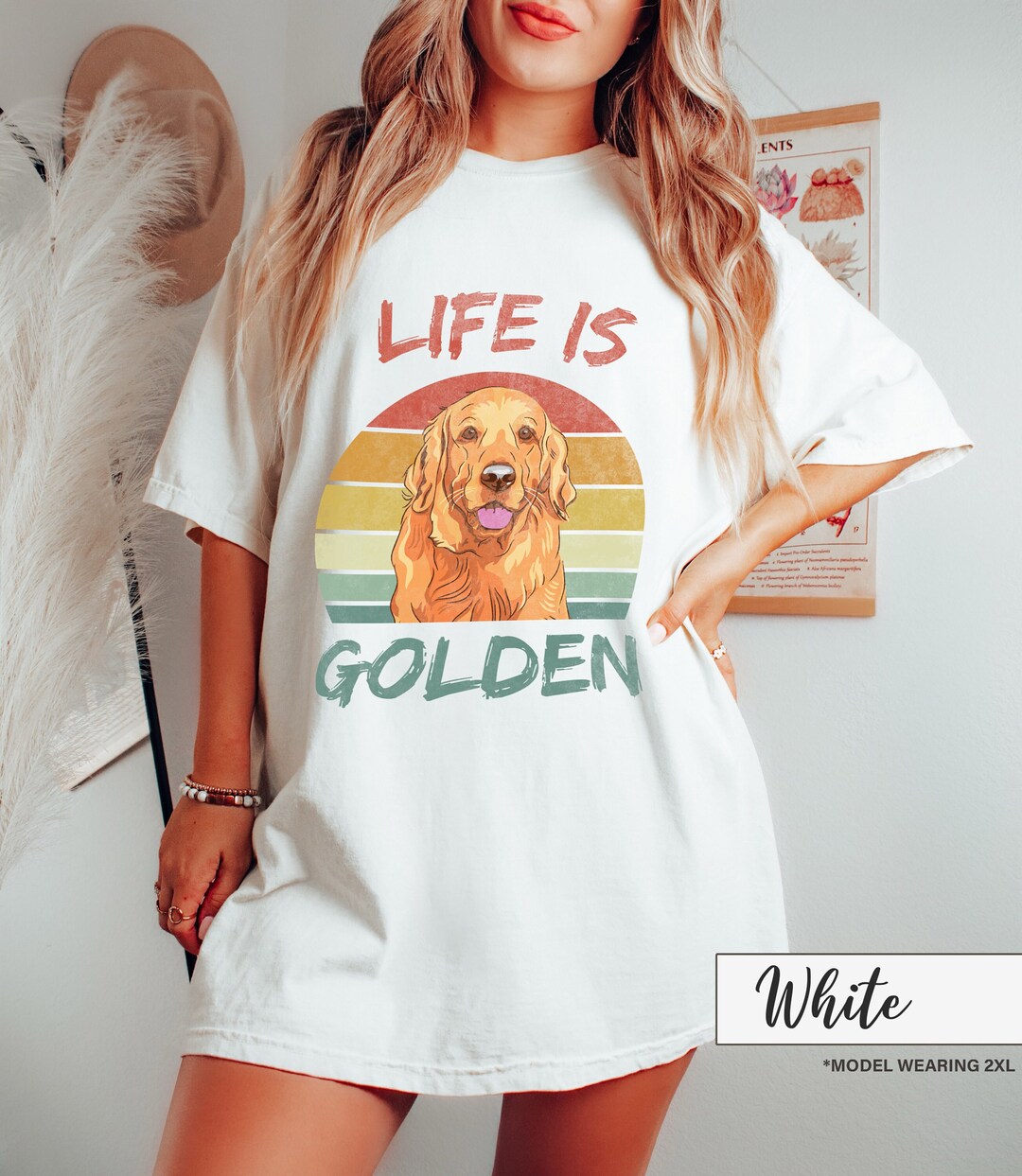 Life is Golden Shirt, Golden Retriever Tshirt, Dog Mom T-shirt, Gift ...