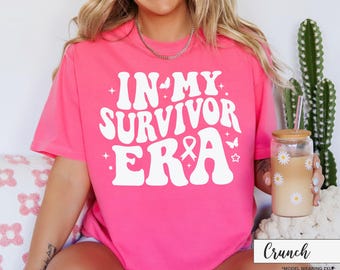In My Survivor Era Shirt - Breast Cancer Awareness Sweater - Breast Cancer Warrior T-Shirt - Beat The Cancer Hoodie - I Wear Pink Shirt