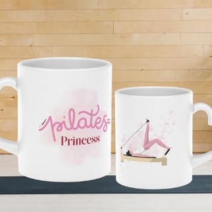 Gift Pilates Girl Coffee and Tea Cup Pilates Hot Girls Do Pilates Mug Cute Pilates Princess Coffee Mug