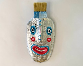 Handmade - Original - Paper Mache - Wall Mask - Homed Decor - Wallhanging