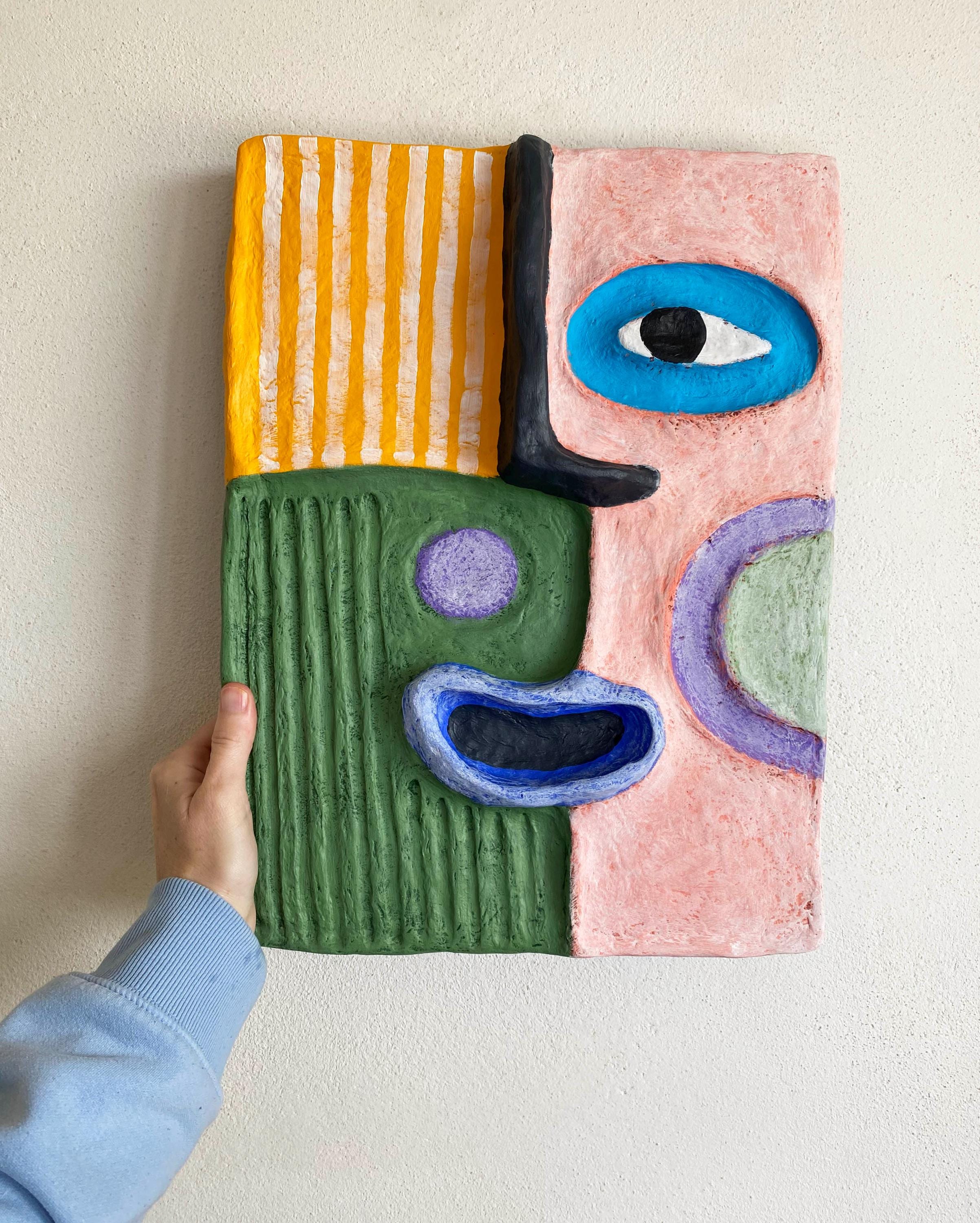 Handmade - Original - Wall Decor - Paper Mache Wall Mask - Home Decor