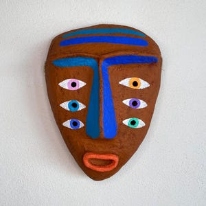 Handmade - Original - Paper Mache - Wall Mask - Wall Hanging