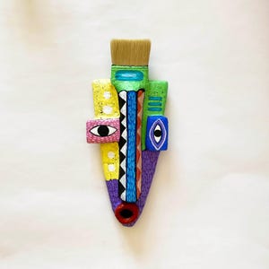 Handmade - Original - Paper Mache - Wall Mask - Home Decor - Wallhanging