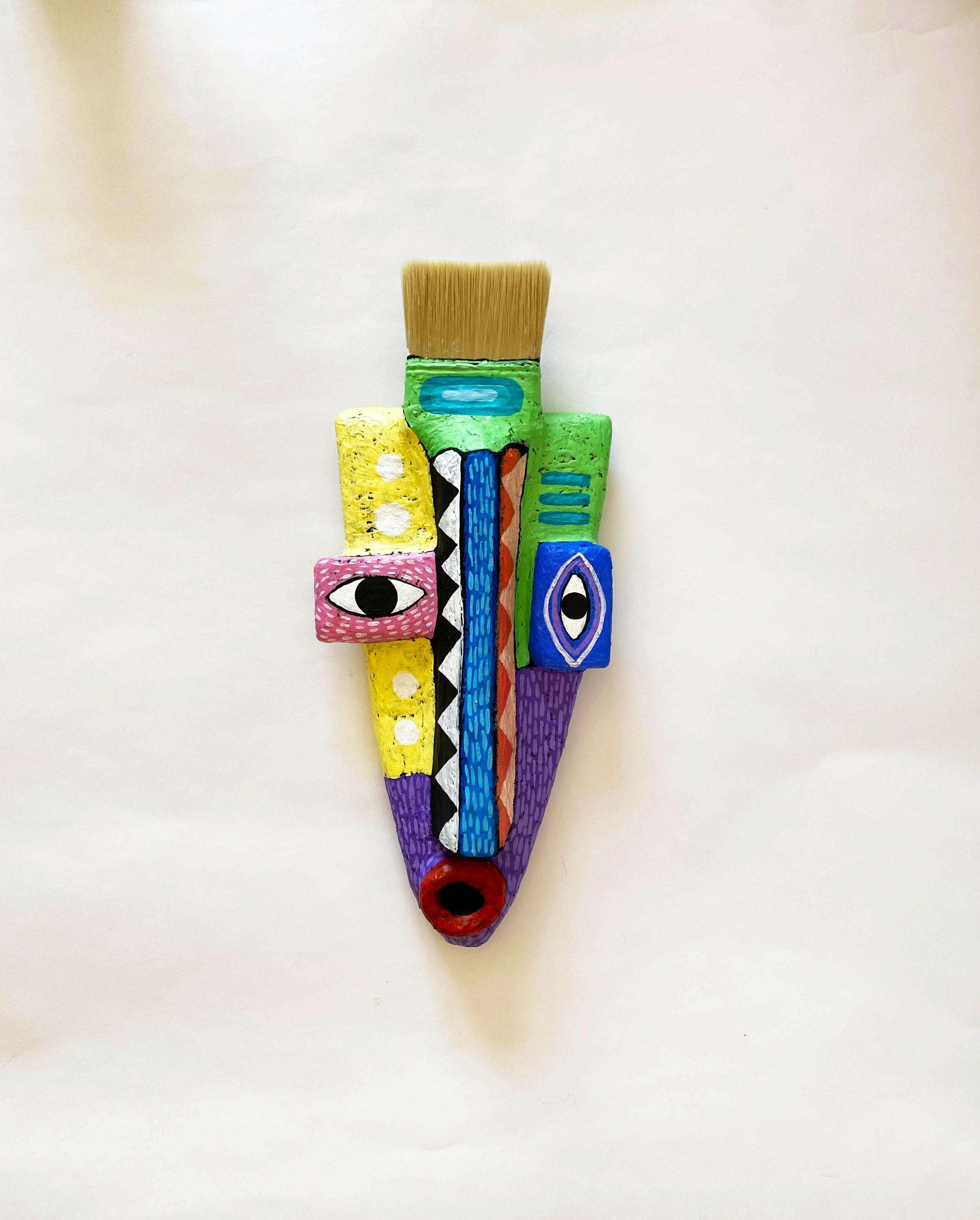 Handmade - Original - Paper Mache - Wall Mask - Home Decor - Wallhanging