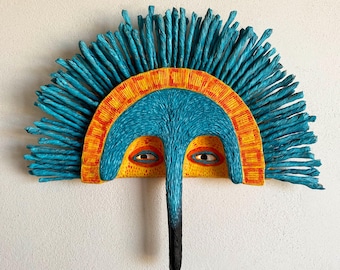 Handmade - Original - Paper Mache - Wall Mask - Home Decor - Wall Hanging