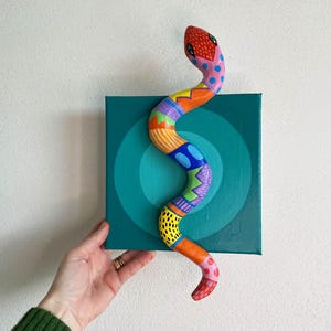 Handmade - Original - Paper Mache - Snake - Wall Hanging