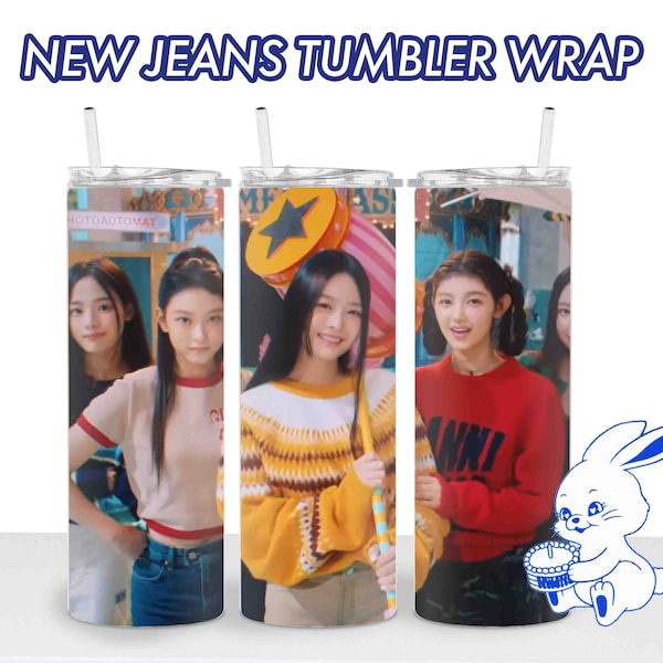 newjeans 20 oz skinny tumbler sublimation wrap | newjeans SVG | trendy kpop music tumbler | Digital Download