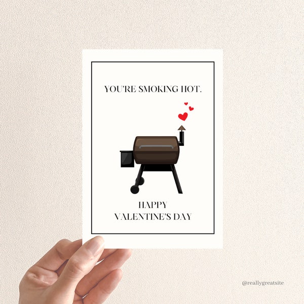 Carte de Saint-Valentin Punny, You're Smoking, imprimable avec fichier téléchargeable