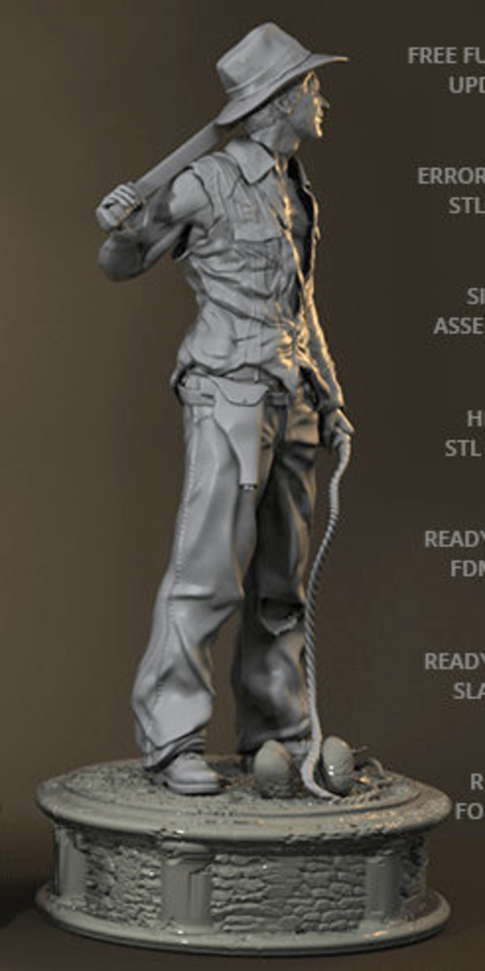 Indiana Jones STL 3d Digital File for Print | Etsy Hong Kong