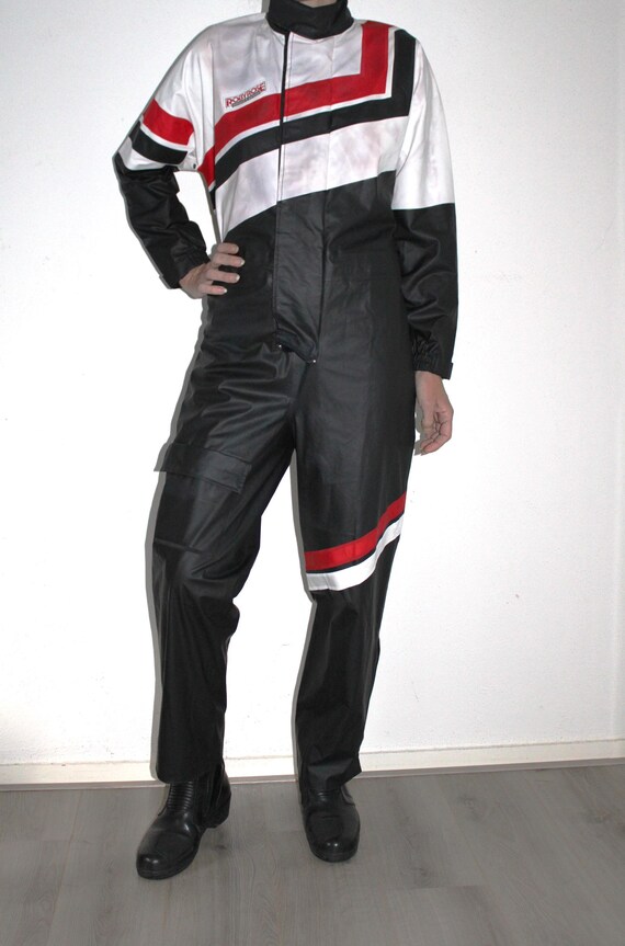 Full Rain Suit PVC Jumpsuit by Roby Rose Italy Sz M