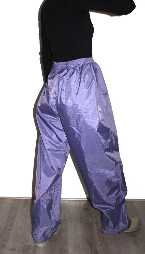 AGU Sport Nylon Regenbroek Vintage jaren 90 Maat XXL Kleur Paars. Etsy Nederland