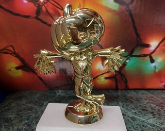 Custom Spooky Scarecrow Trophy / Halloween / Costume Contest / Fright Night