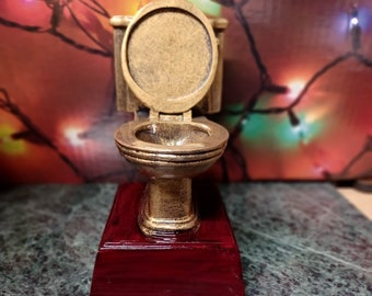 Custom Toilet Trophy / Fantasy Football / Gag Trophy / Funny / Loser Award