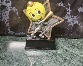 Custom Smiley Softball Award / Kids sports award