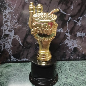 Custom Chili Trophy on small round base
