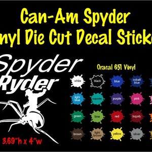 Can-am Spyder Rider Vinyl Die Cut Decal Sticker Size 3.69