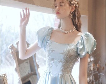 Regency Silk Ball Gown Bridgerton Ready to Ship Women's Size Large Pride and Prejudice Jane Austen Emma