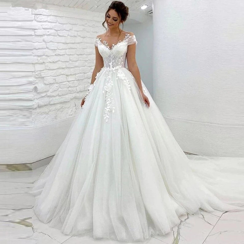 Pricess Ball Gown Wedding Dress 3D Flowers Prom Dress Etsy