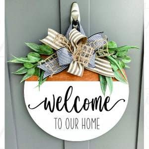 Welcome to our Home SVG | SVG | Doorhanger SVG | Wood Sign Image | Cut file