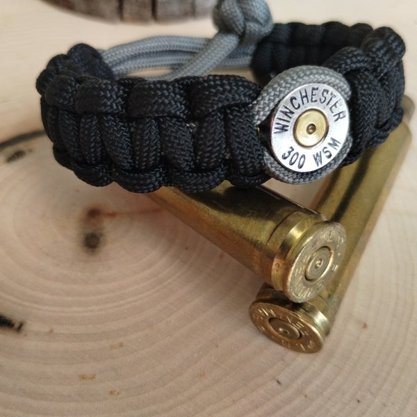 Winchester bullet 550 paracord survival bracelet adjustable kids/women