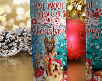 Vaso de Navidad, taza de Navidad para ir, taza de viaje de Navidad, vaso de amante del perro, vaso de regalo de Navidad, regalo para ella, regalo de vacaciones para mujeres