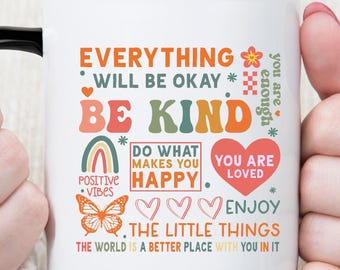 Affirmations Coffee Mug: Mental Health Gift, Positive Quote Cup