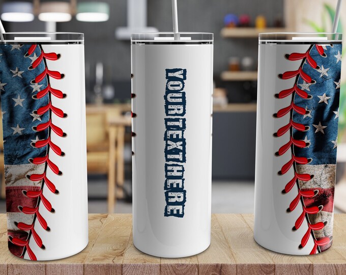 Personalized Baseball Tumbler Gift for Mom Dad Son Daughter, Custom Gift For Mother, Baseball Tumbler, Baseball Tumbler travel mug for mom