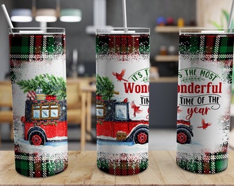 Niedlicher Weihnachtsbaum-Becher, es ist die schönste Zeit des Jahres Becher für Weihnachten, Weihnachts-LKW-Becher Weihnachtsgeschenk für sie