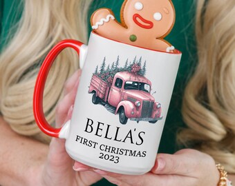 Personalized Santa Mug, First Christmas Girl Gift Christmas Cup First Christmas Nutcracker Sugar Plum Fairy Girl Boy Christmas Eve box