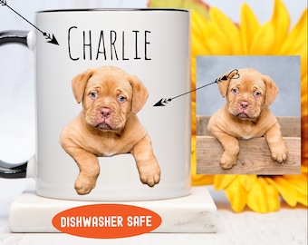Custom Pet Mug From Photo, Custom Gift for Coffee Lovers, Dog Gift, Painting from Photo, Pet Gift, Dog Birthday Gift, Cat, Coffee Gift, Pet
