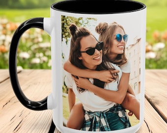 Custom Photo Mug Grandma, Personalized Photo for Grandma, Photo Mug Mom, Mug With Photo and Text, Personalized Photo Coffee Mug, Picture Cup