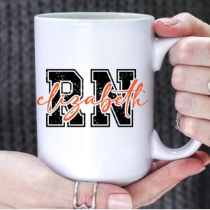 Custom Nurse Mug, Personalized Nurse Coffee Mug, Custom RN Gift, Nurse Gift, LPN Cup, Nurse graduation gift for son daughter, Co-worker gift