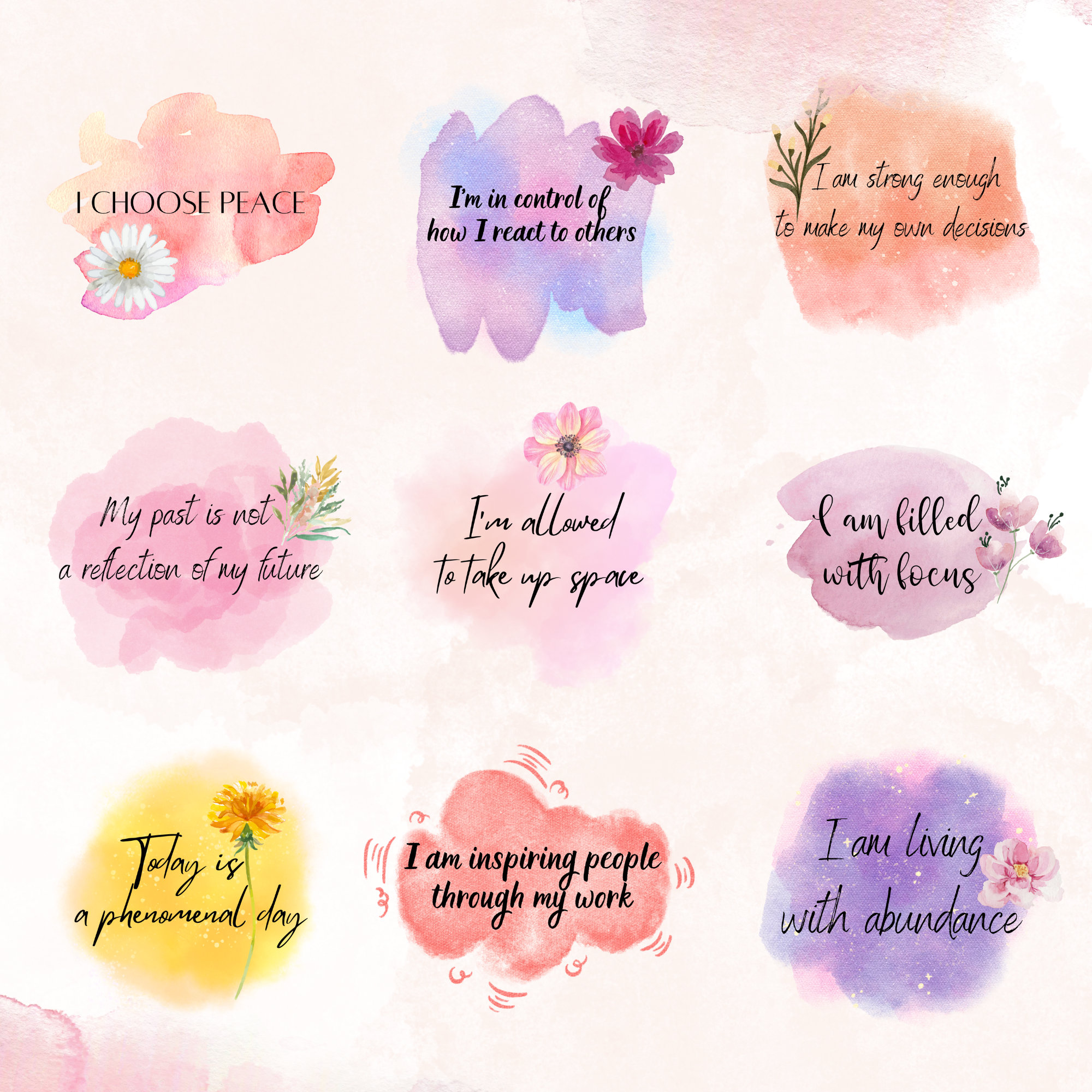 Goodnotes Daily Affirmation Stickers, Digital Planner Stickers ...