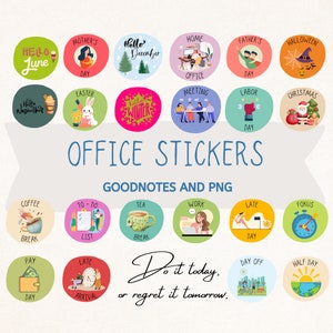 Digital Planner Stickers Pack for Work and Everyday Use - GoodNotes, Notability, and More