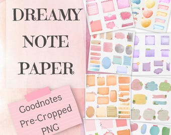 Digital Goodnotes Sticker, Sticky Notes PNG , PNG Digital Stickers, Goodnotes Planner sticker, PNG Digital Sticker Kit, Note Page , Clipart