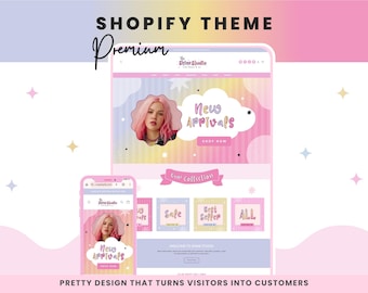 Tema de Shopify Shine Studio / Diseño web Arcoíris Pastel (Banners editables en Canva) 02tssc
