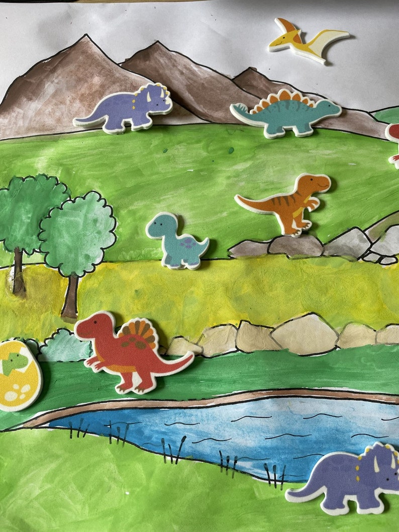 Childrens Dinosaur Painting Set Activity Art Box for Kids Etsy UK