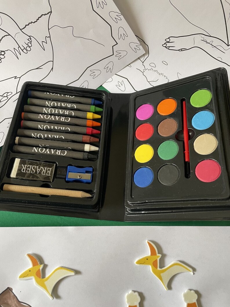 Childrens Dinosaur Painting Set Activity Art Box for Kids Etsy UK