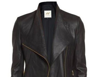 UZ Global Winter Black Leather Jacket for Women