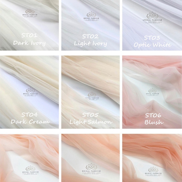 Soft Tulle Fabric By The Yard, 300 cm/118 inches Extra Wide Mesh Tulle Fabric for Wedding Dress and Veil, Stretch Bridal Tulle By The Bolt