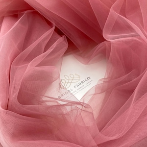 BT45-Pale Chestnut Bridal Tulle Fabric By The Yard, Wholesale Lightweight Tulle Mesh By The Bolt, Tulle for Bridesmaid Dress