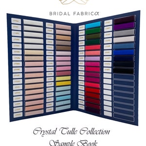 Livro de amostras de tule de cristal/60 cores