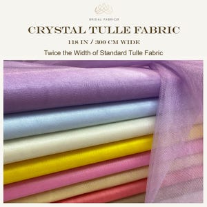 Wholesale Crystal Tulle Fabric for Ballet Costume and Wedding Decoration, 300 cm Width Stiff Netting Fabric for Dress Making, Tulle By Bolt